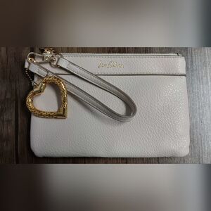 Sam Edelman Cream Wristlet Clutch